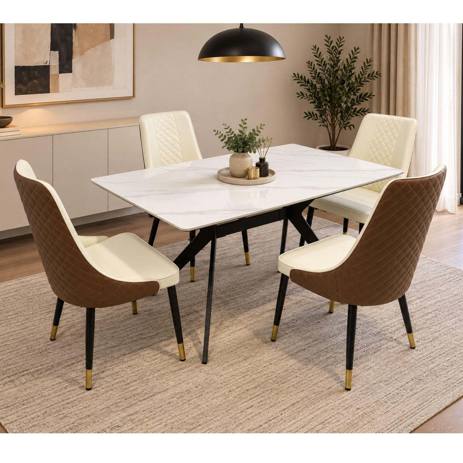 Ivory 4 Seater Dining Set