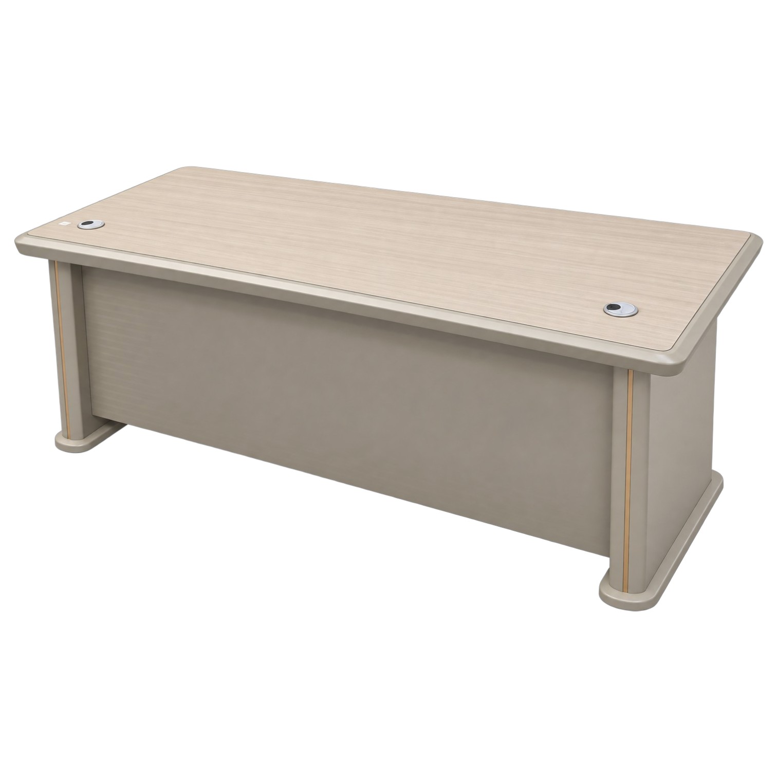 Bristol 1.8m office desk with three-drawer pedestal and side storage cabinet