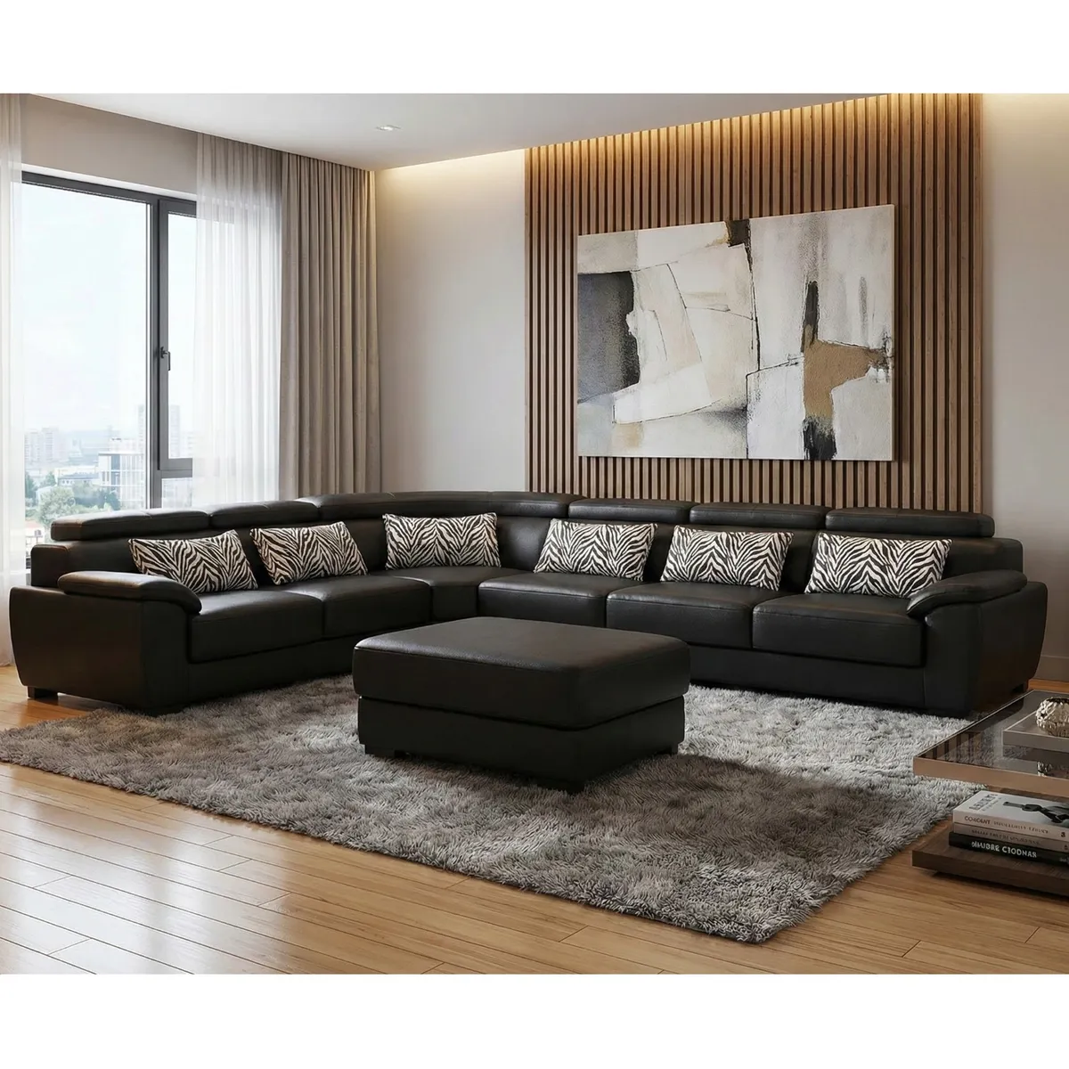 Eclipse Leather Corner Sofa Set