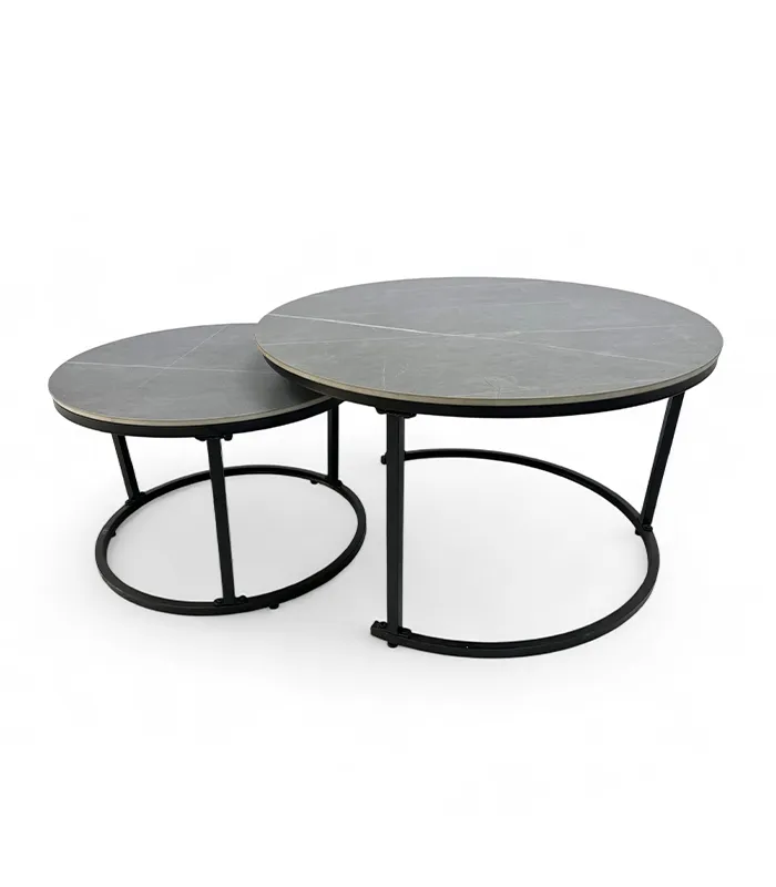 GREY STONE COFFEE TABLE SET(627)