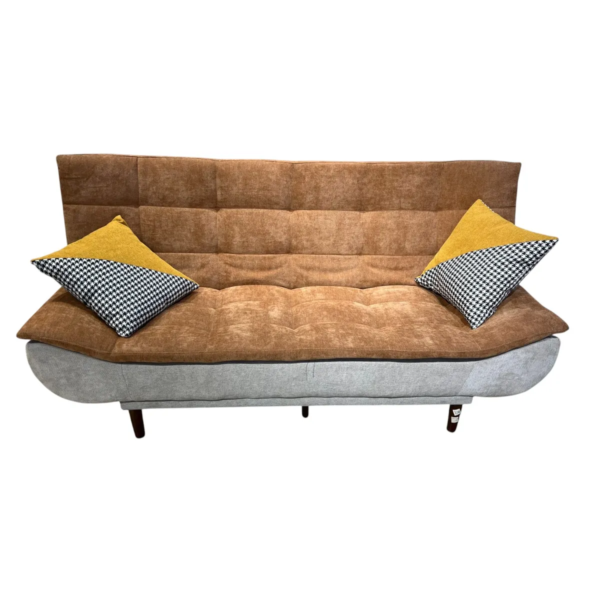Orange & Grey Fabric Sofa Bed