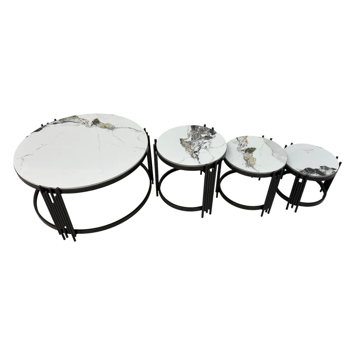 Verona Marble Nesting Table Set (4-Piece)