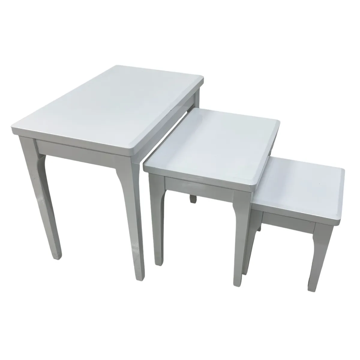 White Classic Nesting Stools Set